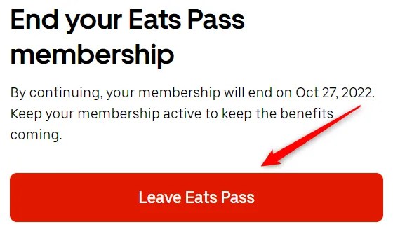 Click Leave Eats Pass.
