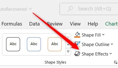 Click shape effects.