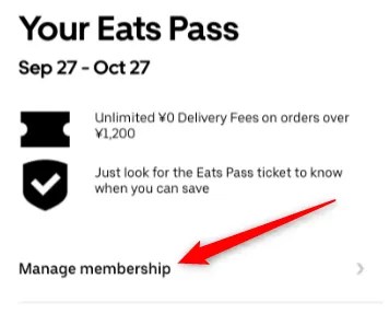 Tap Manage Membership.