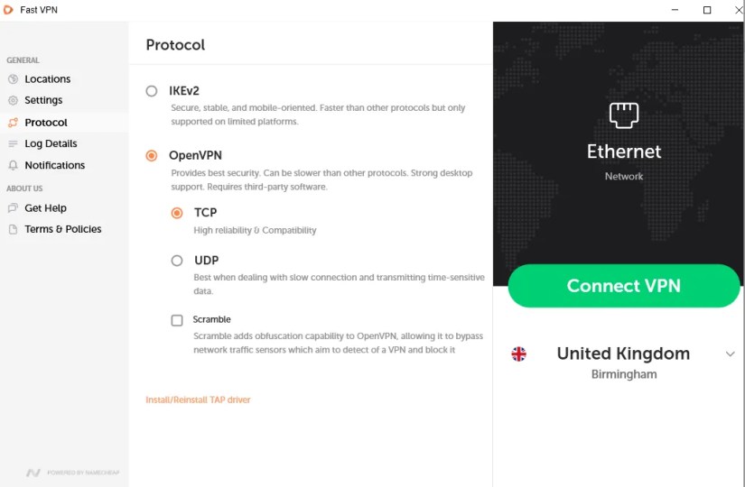 FastVPN protocols
