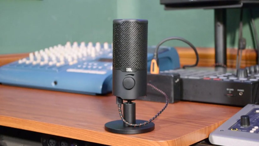 JBL Quantum Stream next to other audio gear