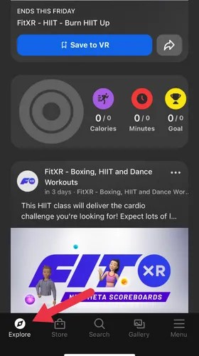 Quest App Open Explore tab