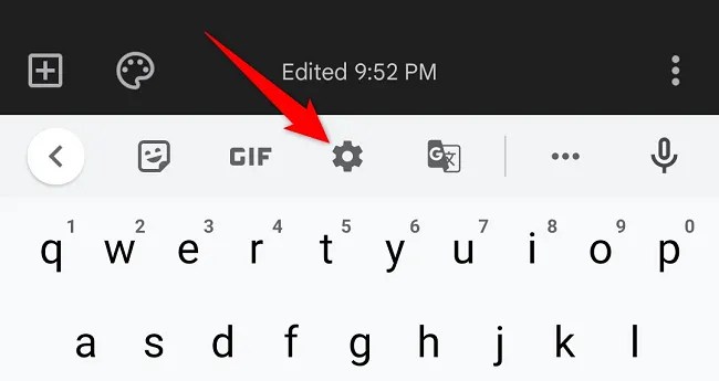Select the gear icon at the top.