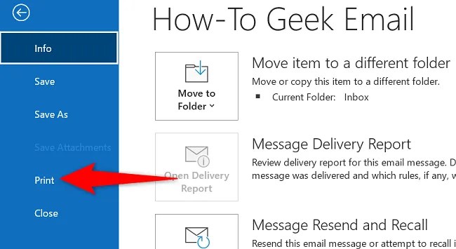 Choose &ldquo;Print&rdquo; on the left.