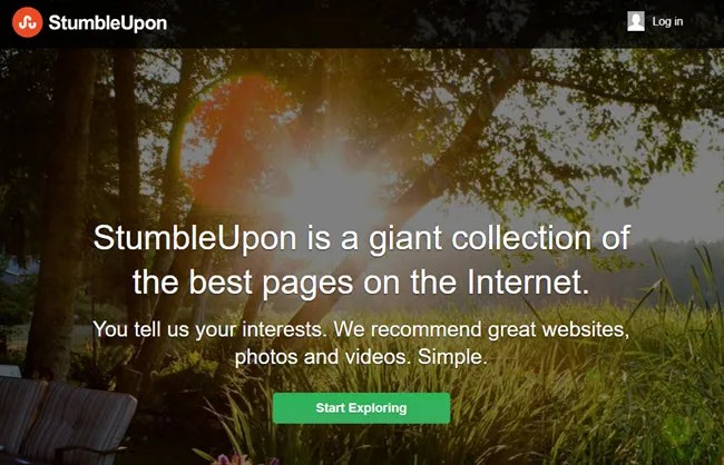 StumbleUpon in 2014.
