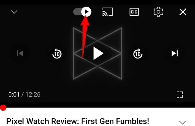 Choose the autoplay toggle.