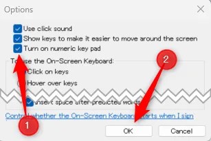 Enable the numberic keypad.