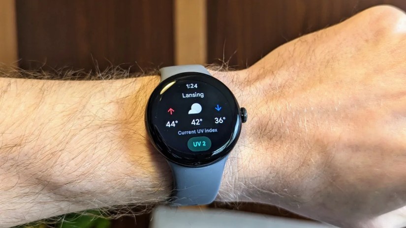 Pixel Watch weather Tile.