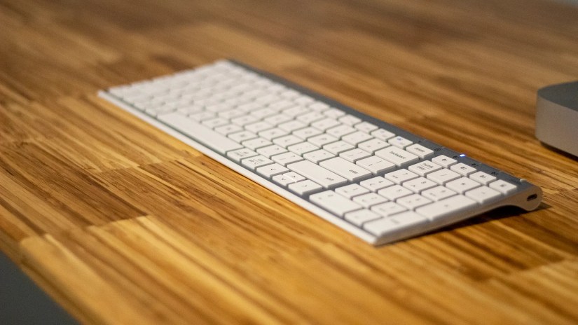 An angled profile of a chopstick desk