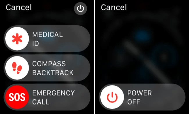 Power off an Apple Watch