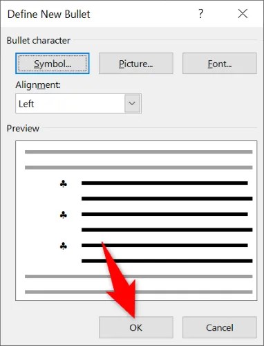 Choose &ldquo;OK&rdquo; at the bottom.