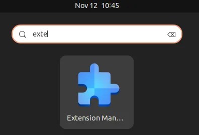 The GNOME extension manager icon