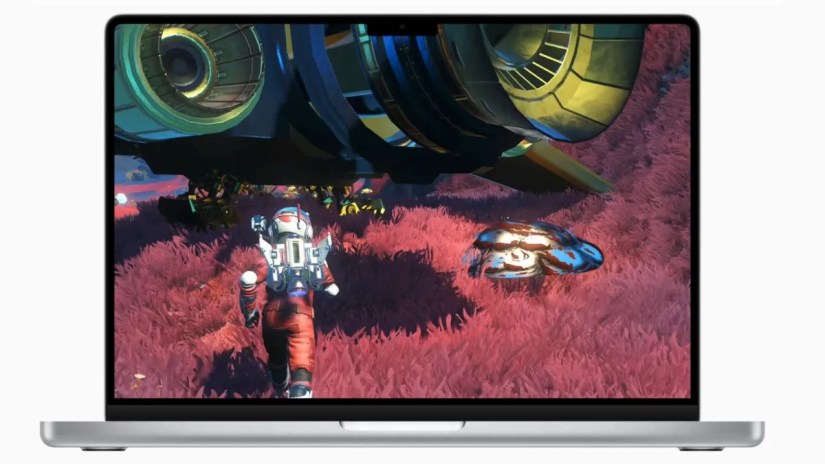 No Man&rsquo;s Sky pictured running on a MacBook.