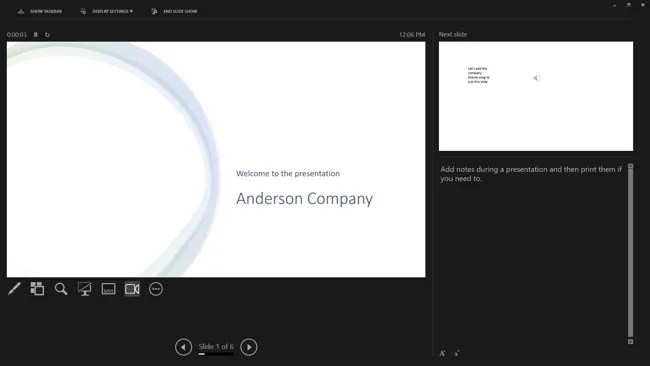 Presenter View in PowerPoint