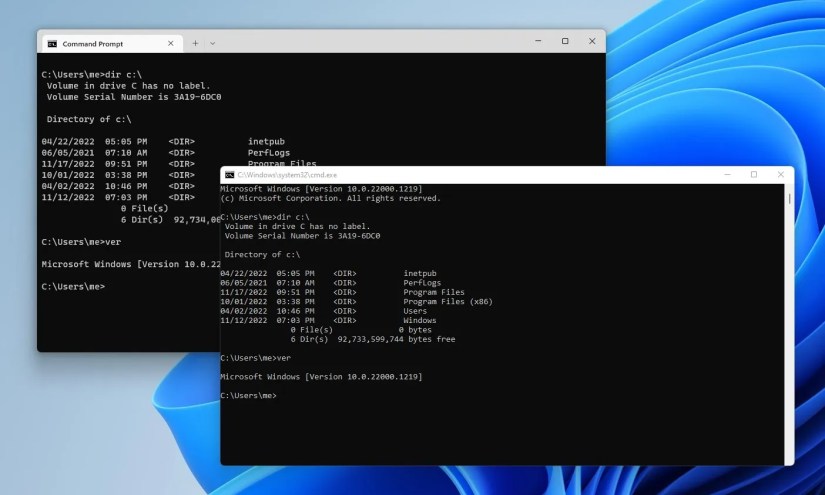 Command Prompt on Windows 11