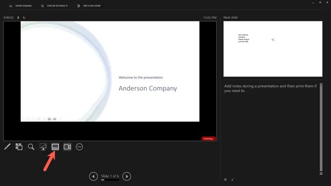 Subtitle toggle in PowerPoint on Windows