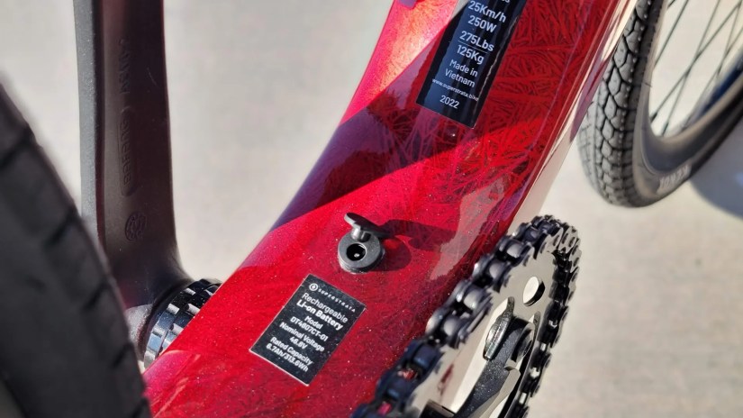 Superstrata ebike charging port location.