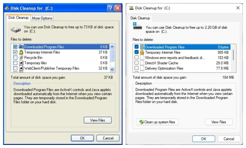 Disk Cleanup screenshots