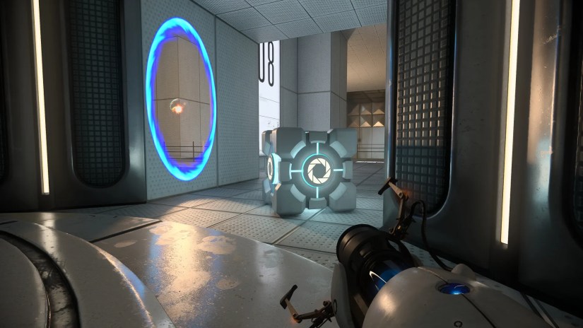 The game &lsquo;Portal&rsquo; with ray tracing enabled.