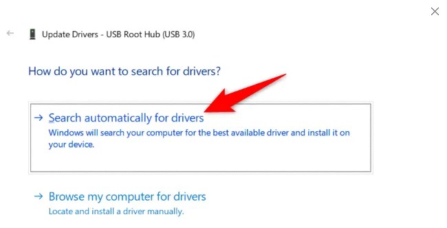 Click &ldquo;Search Automatically for Drivers.&quot;