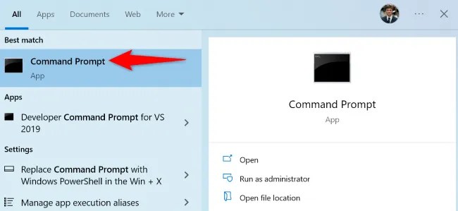 Select Command Prompt.