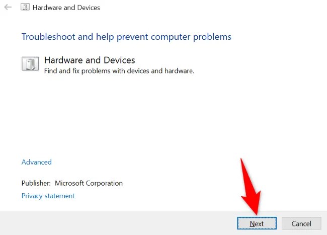 Click &ldquo;Next&rdquo; at the bottom.