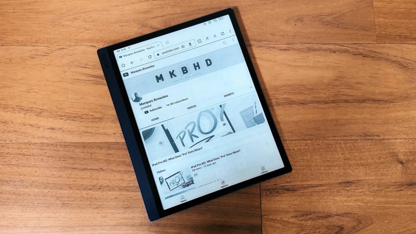 Tab Ultra showing YouTube website