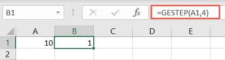 GESTEP function using a cell references