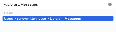 Go to the Messages folder in the Library