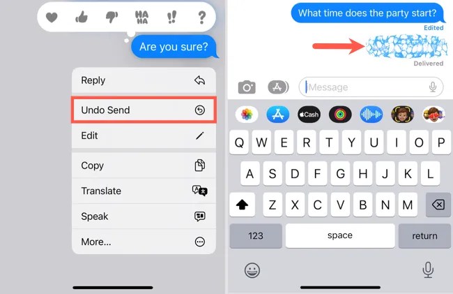 Undo Send in Messages