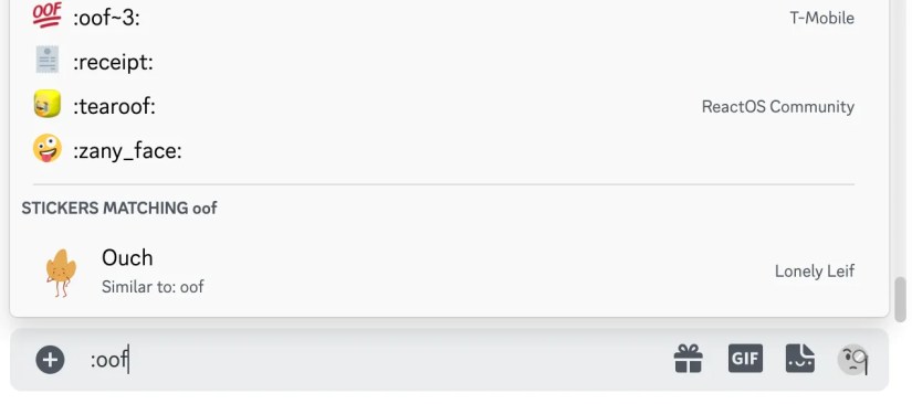 Typing emotes in Discord