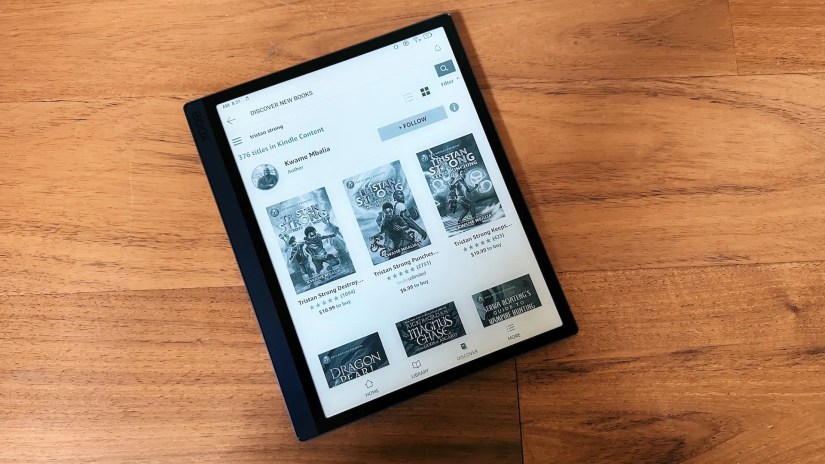 Tab Ultra showing a screen in the kindle store