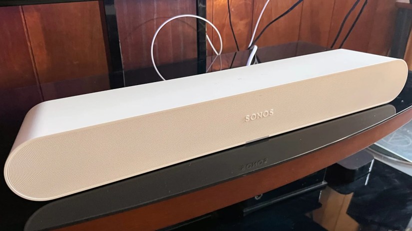 Sonos Ray set up with cables