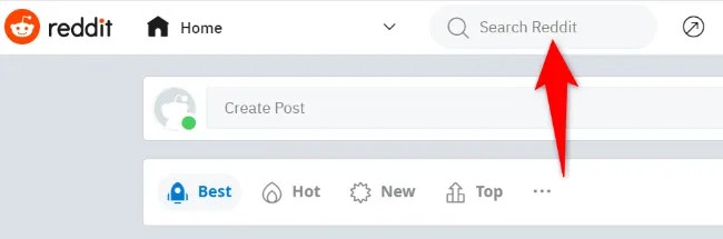 Click the search box at the top.