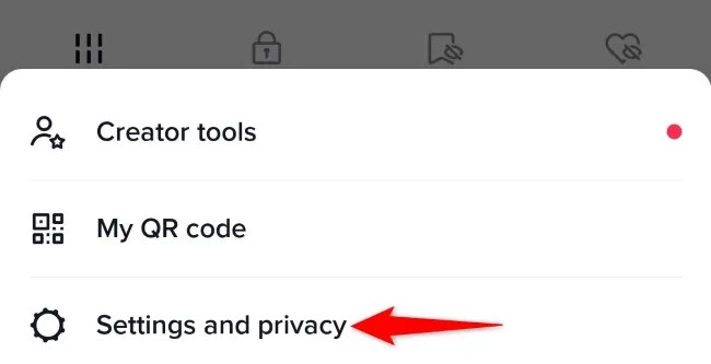Tap &ldquo;Settings and Privacy.&quot;