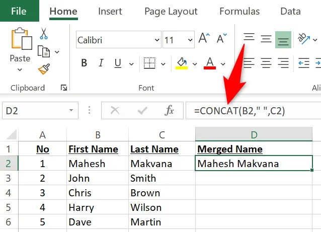 Merged name.