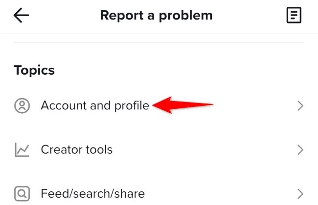 Choose &ldquo;Account and Profile.&quot;