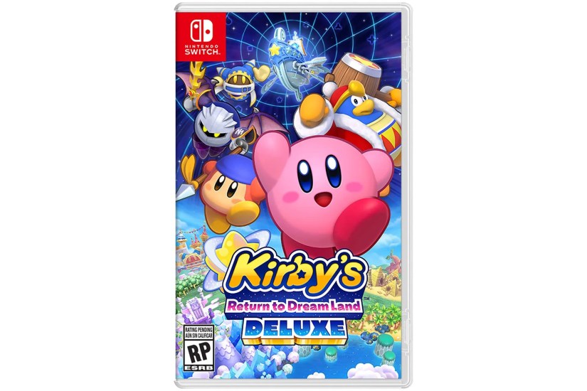 The box art for Kirby&rsquo;s Return to Dream Land Deluxe with many of its characters from the game