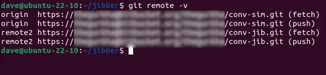 Listing remote repositories with the git remote -v command
