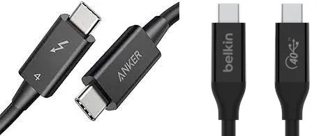 Thunderbolt 4 and USB 4 cables