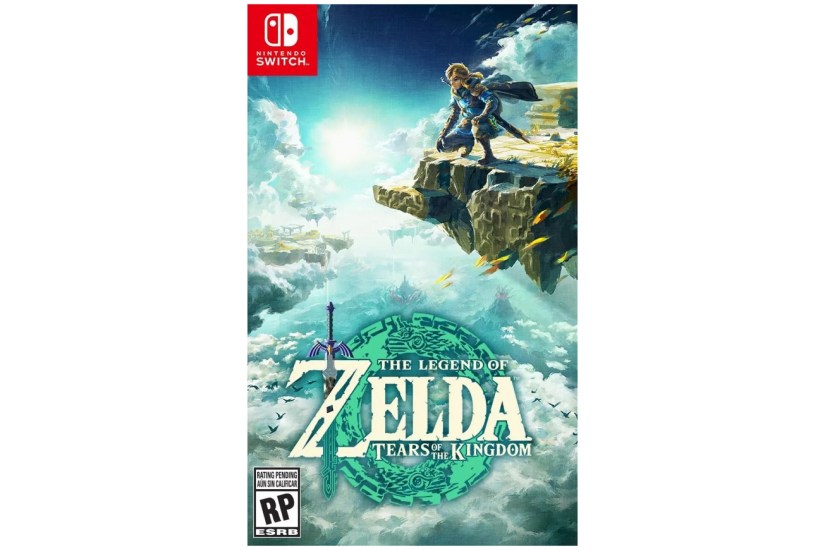The box art for the game shows the character Link poised on the edge of a high cliff overlooking a cloud-filled sky