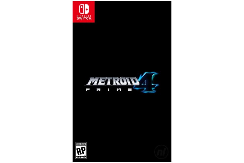 A black box cover with the logo of Metroid Prime 4