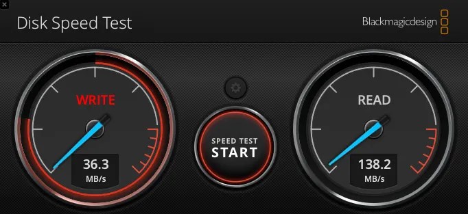 Disk benchmark screenshot