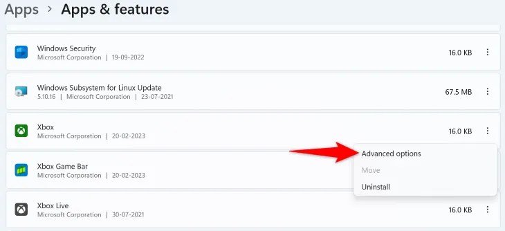 Select &ldquo;Advanced Options.&quot;