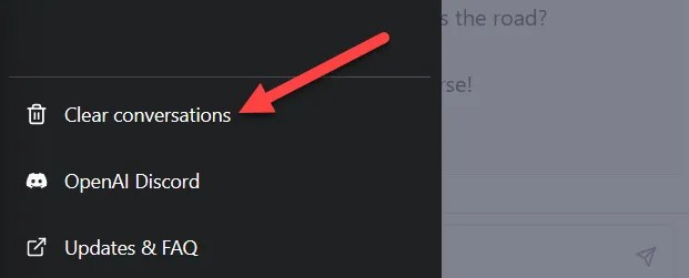 Select &ldquo;Clear Conversations.&quot;