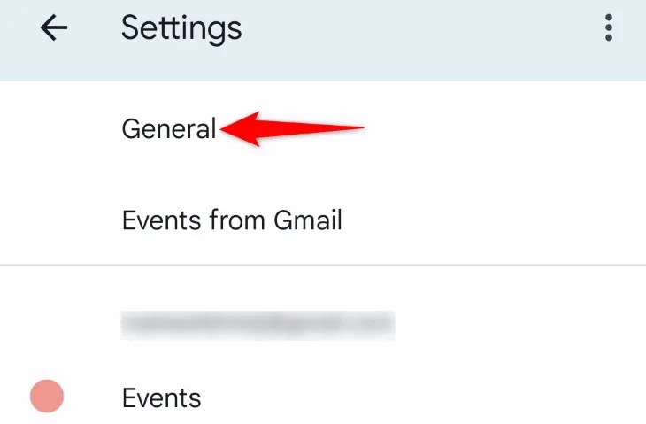 Select &ldquo;General.&quot;