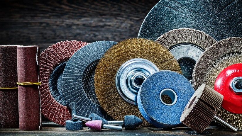 Rotary tool attachments and discs.