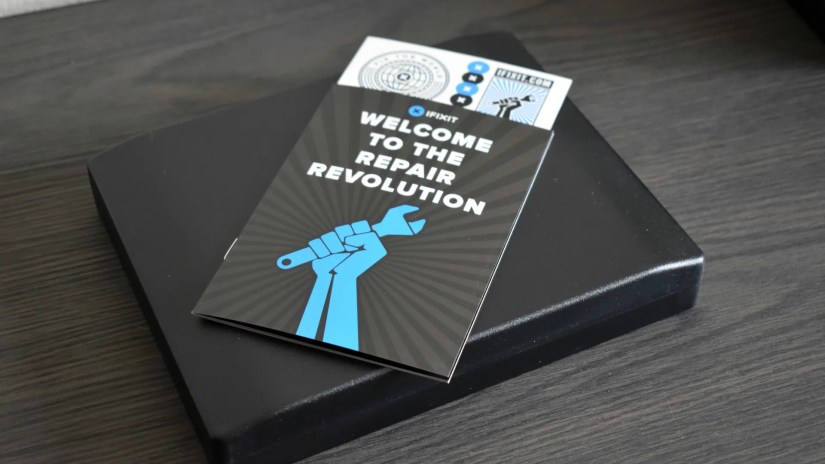 iFixit Manta Driver Kit manual and stickers
