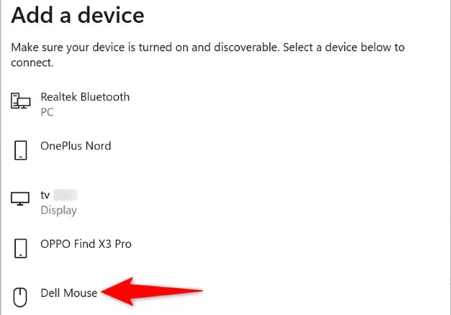 Select the mouse.