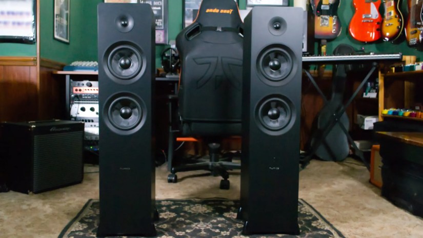 Fluance Ai81 speakers from the front.